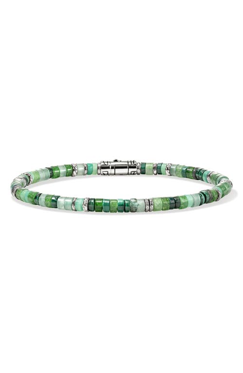 John Hardy Sterling Silver Green Bracelet In Green
