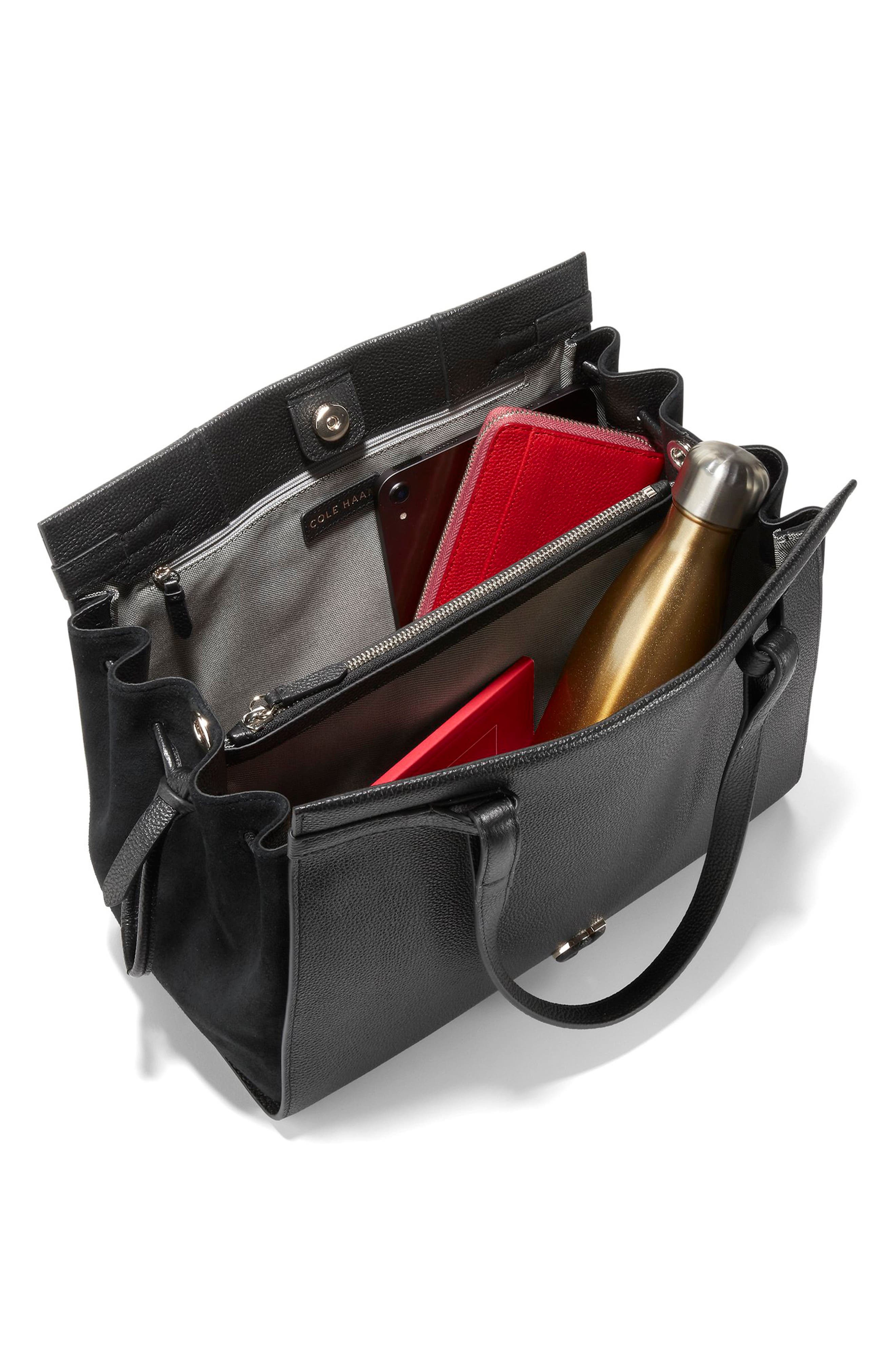 Cole Haan Grand Ambition Leather Cinched Satchel Bag, Alternate, color, 