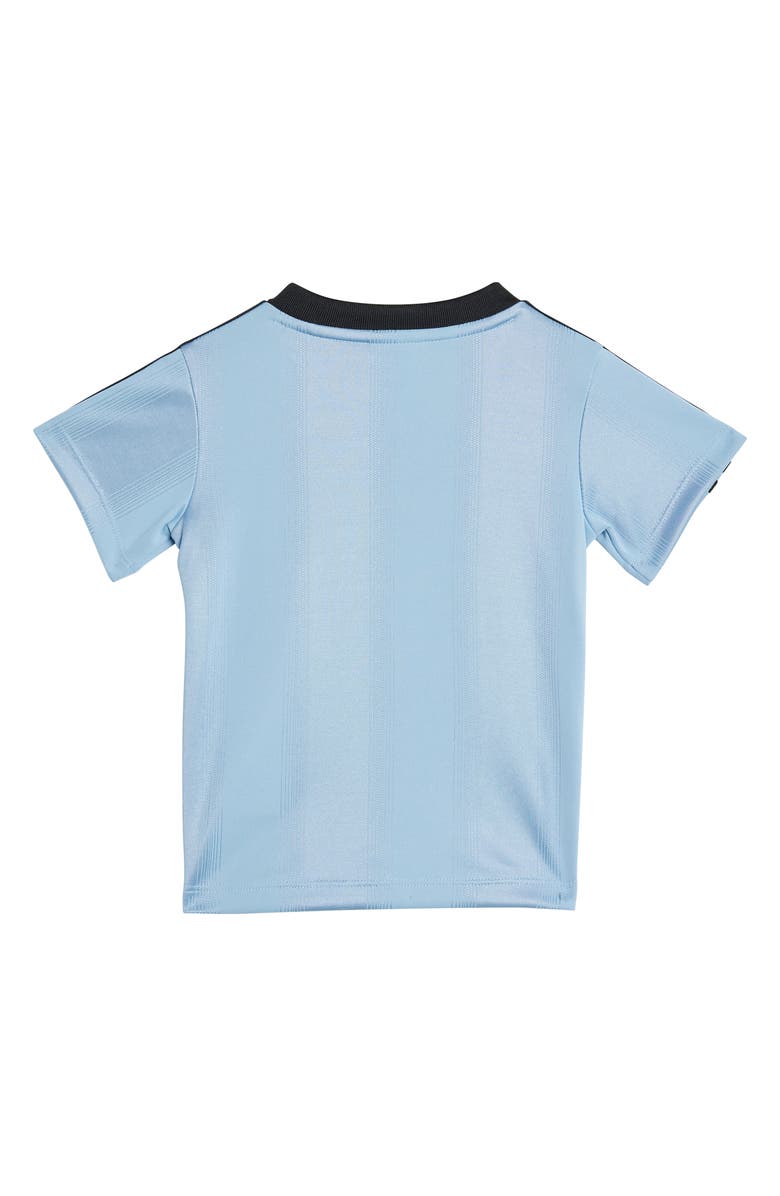 adidas Jacquard T-Shirt & Shorts Set, Alternate, color, Ash Blue