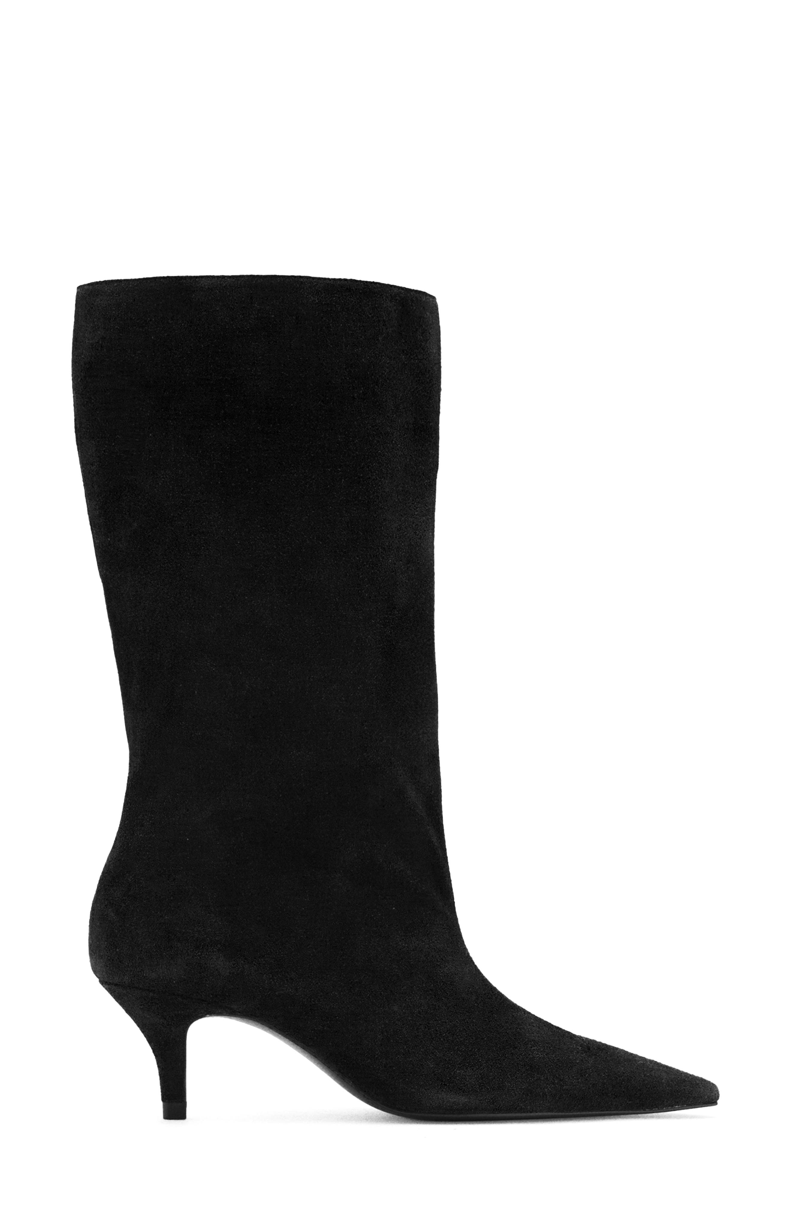 MANGO Pointed Toe Boot, Alternate, color, Black