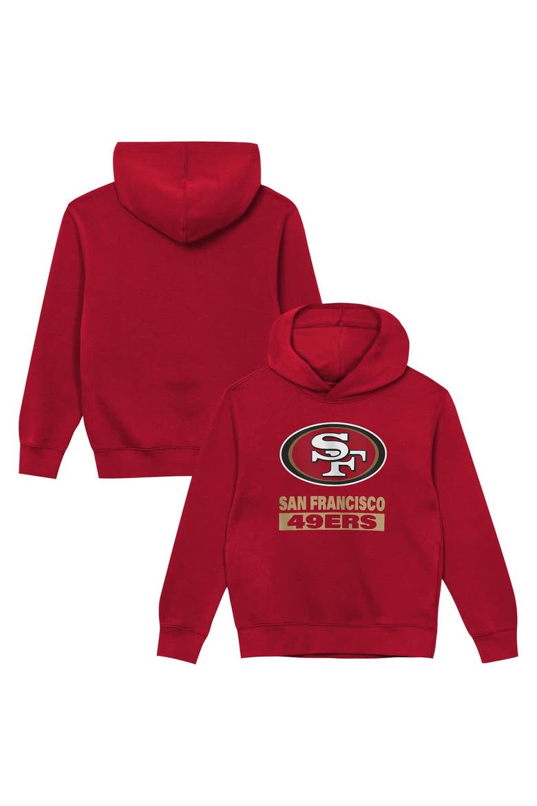 Toddler Outerstuff  Scarlet San Francisco 49ers Back to Basics Hoodie, Main, color, Scarlet