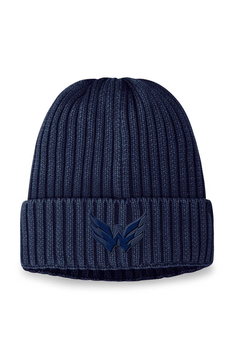 FANATICS Men's Fanatics Branded Navy Washington Capitals Authentic Pro Road Tonal Knit Hat, Main, color,