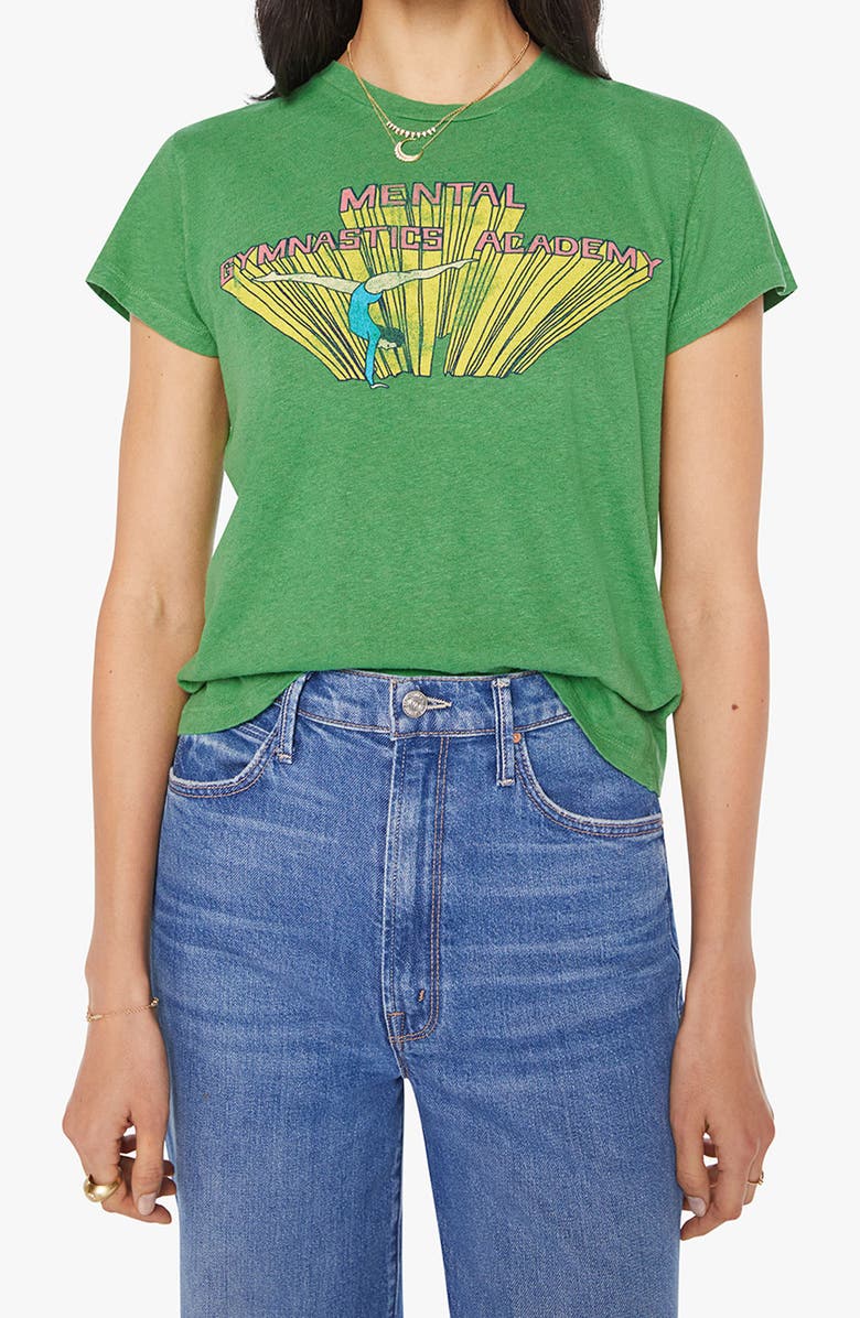 MOTHER The Sinful Short Sleeve Graphic T-Shirt, Main, color, Mental Gymnastics