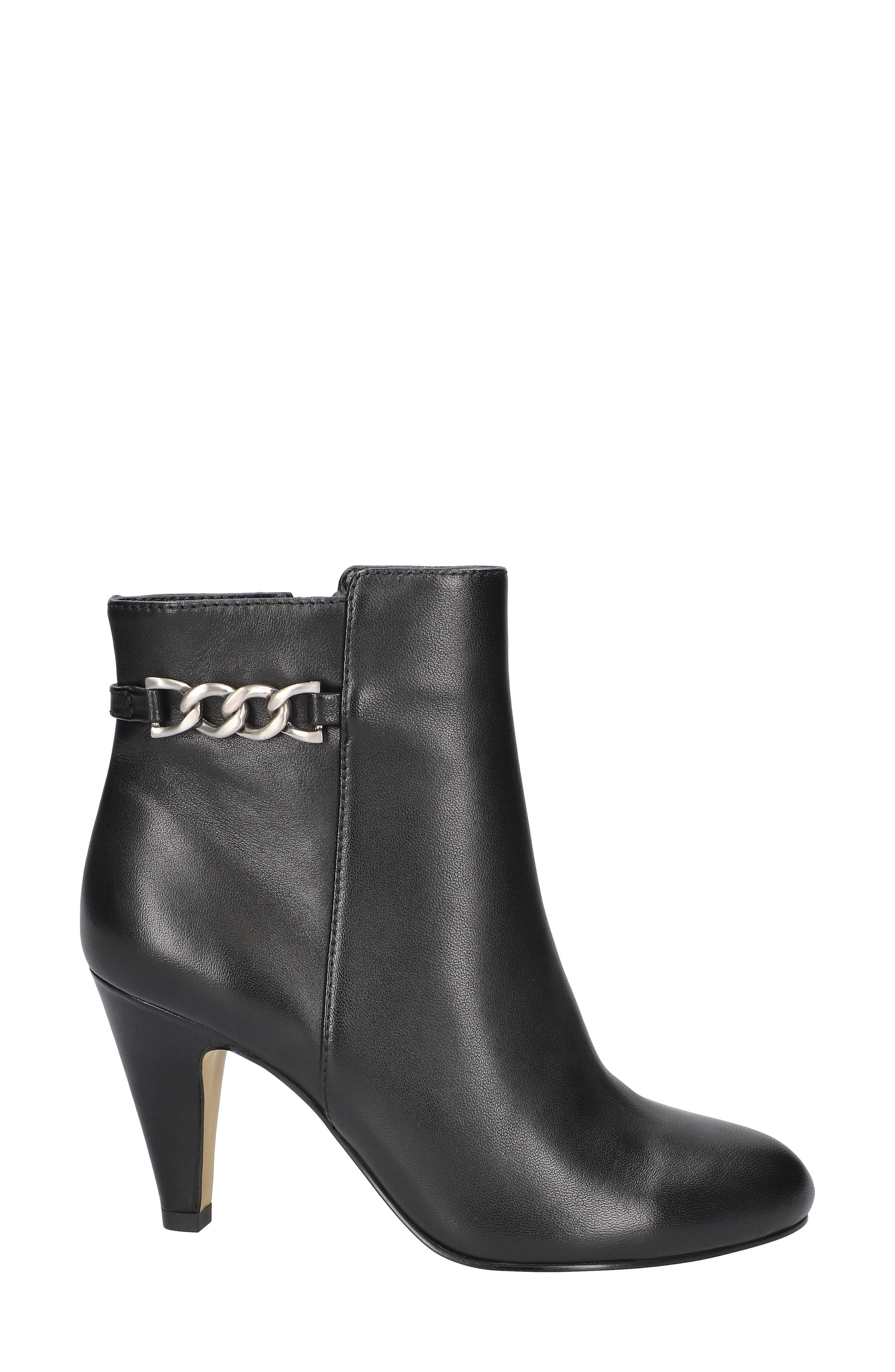 Agnes Bootie, Alternate, color, BLACK LEATHER