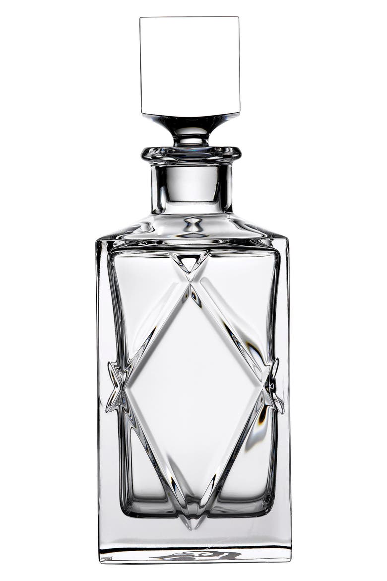 Olann Short Stories Square Lead Crystal Decanter, Main, color, NO COLOR