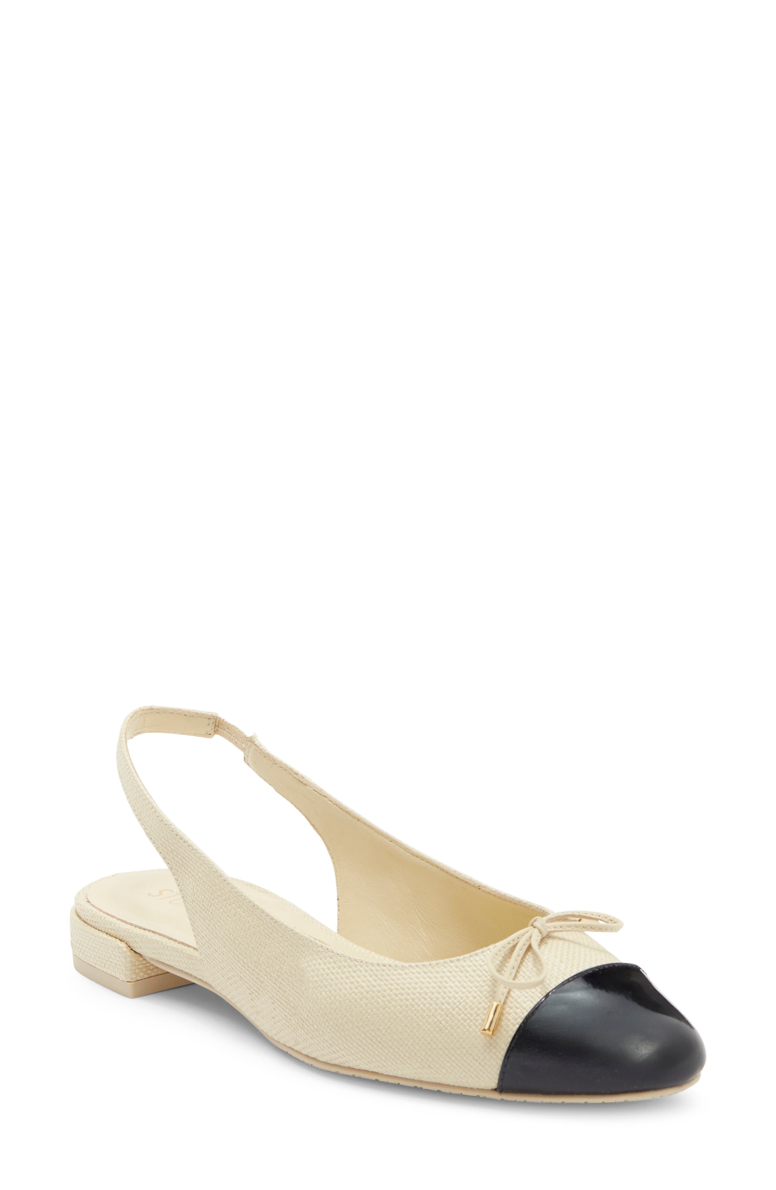 Stuart Weitzman Sleek Bow Slingback Flat
