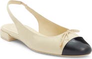 Stuart Weitzman Sleek Bow Slingback Flat