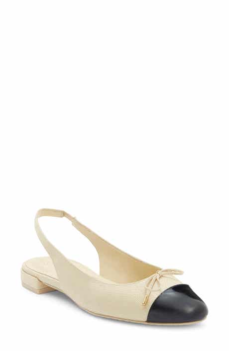Stuart Weitzman Sleek Bow Slingback Flat