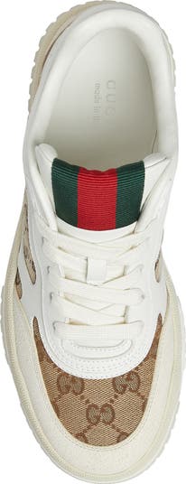 Gucci Re-Web Mixed Media Low Top Sneaker (Women) | Nordstrom