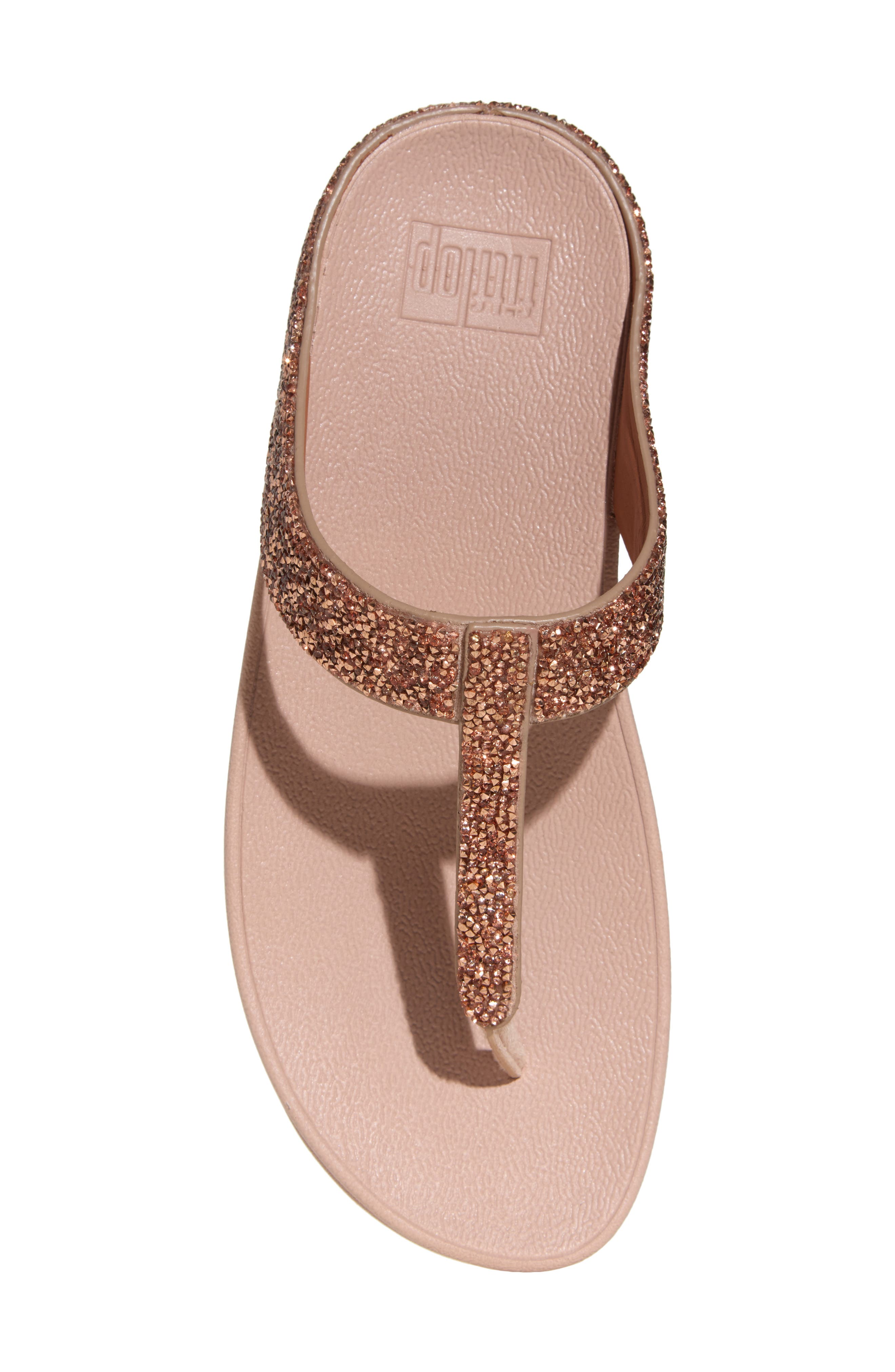 FitFlop Fino Quartz Wedge Flip Flop, Alternate, color, Beige