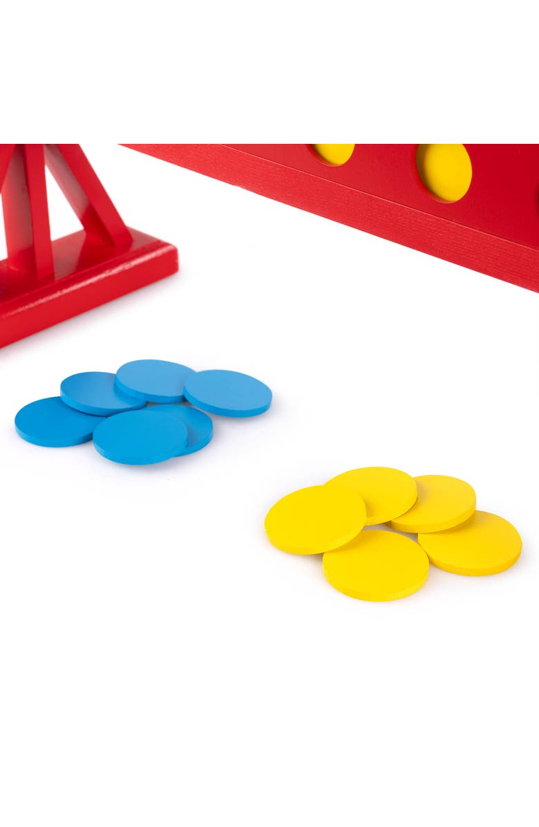 Grasshopper Games Giant 4 In A Row Wood Game, Alternate, color, Multicolored