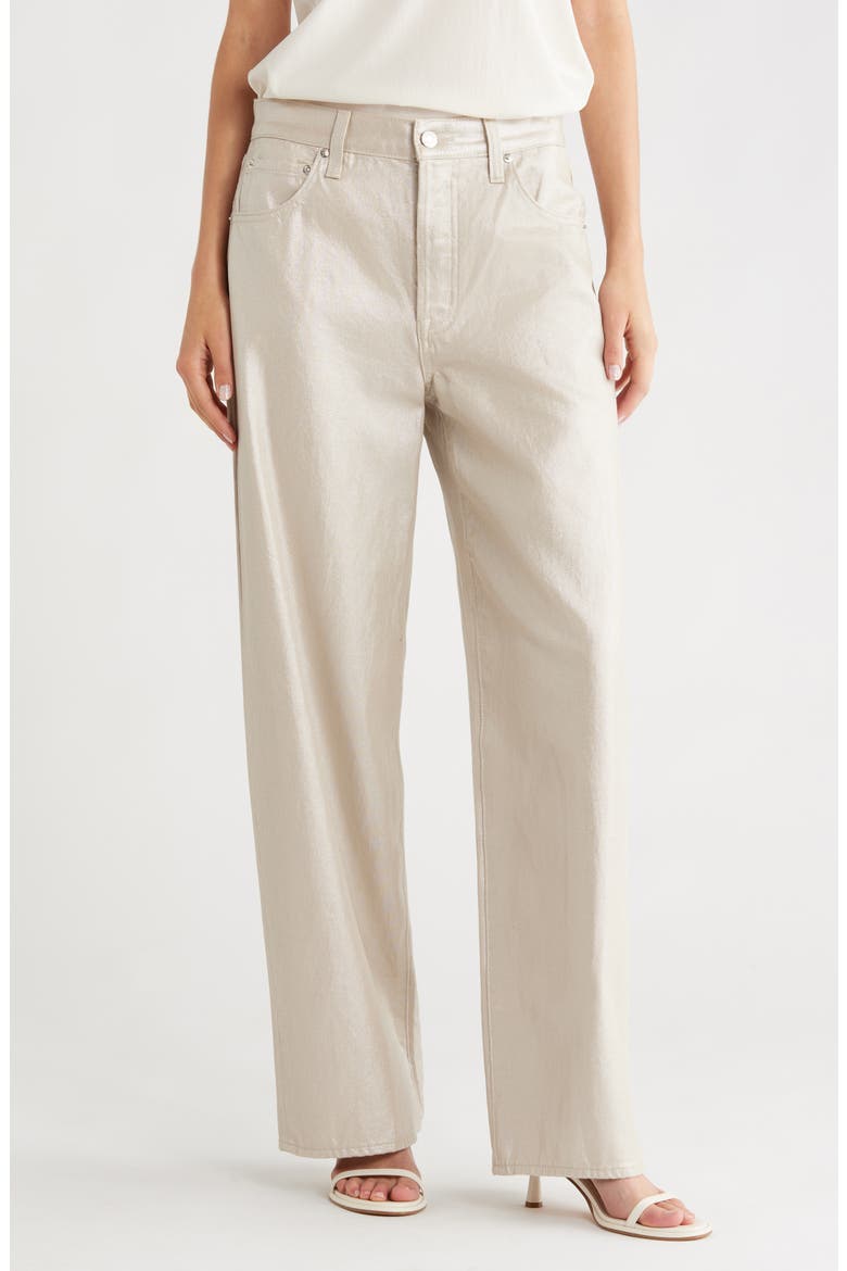 Tate High Waist Wide Leg Jeans, Main, color, CHAMPAGNE LUSTER