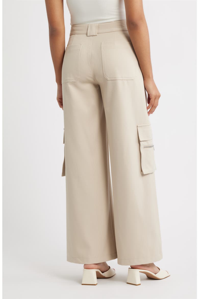 Wide Leg Cargo Pants, Alternate, color, BONE
