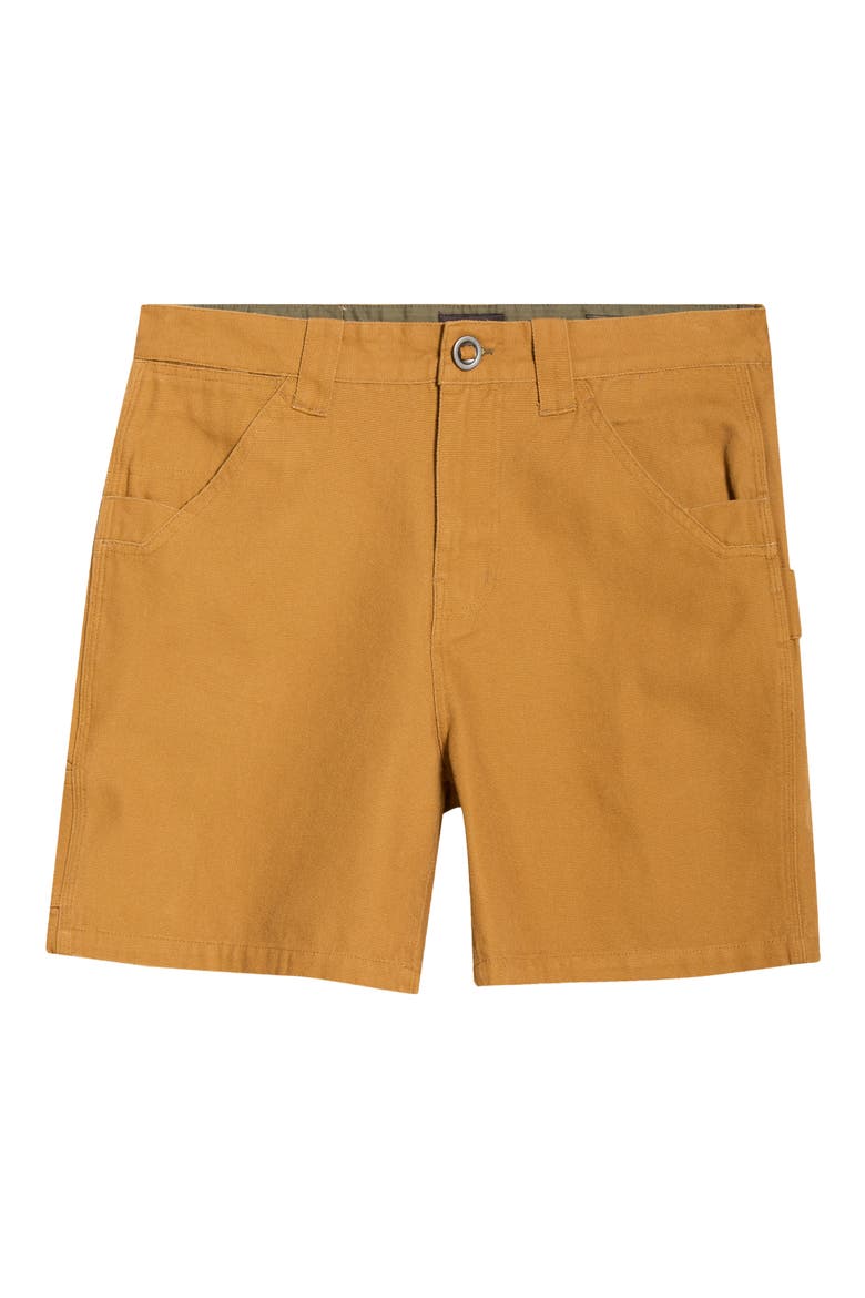 Bison Flat Front Canvas Shorts, Alternate, color, BRONZE