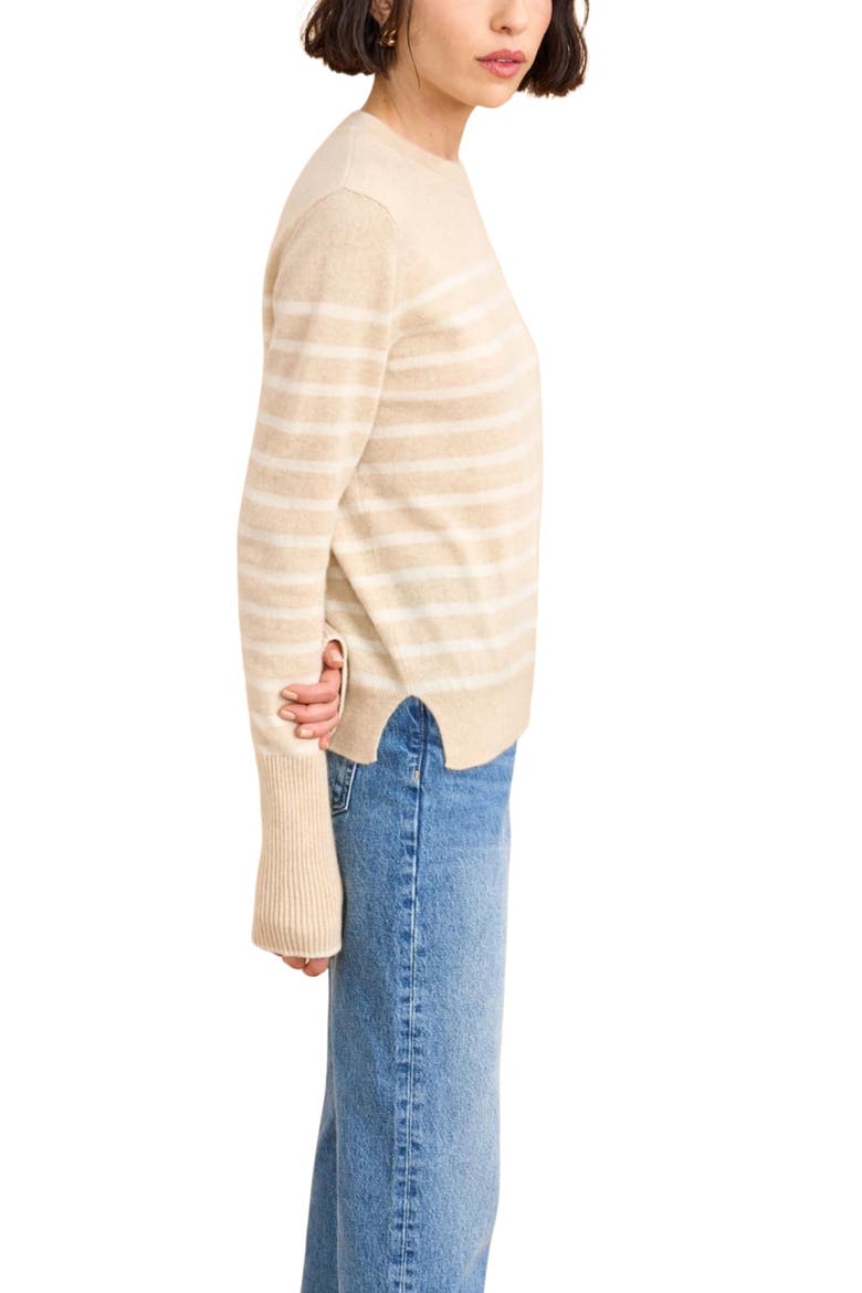 Lean Lines Sweater, Alternate, color, Tan/Cream
