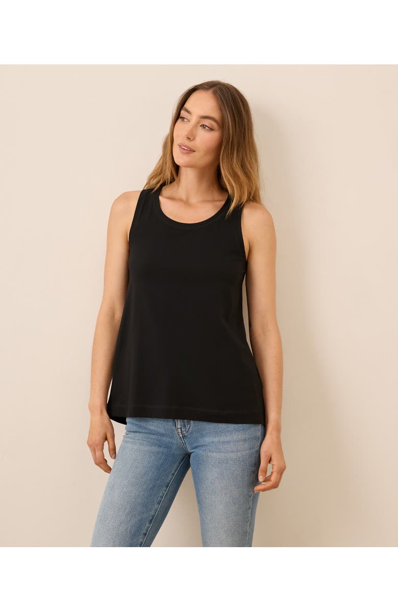 Pact Luxe Stretch Jersey Swing Tank, Main, color, Black
