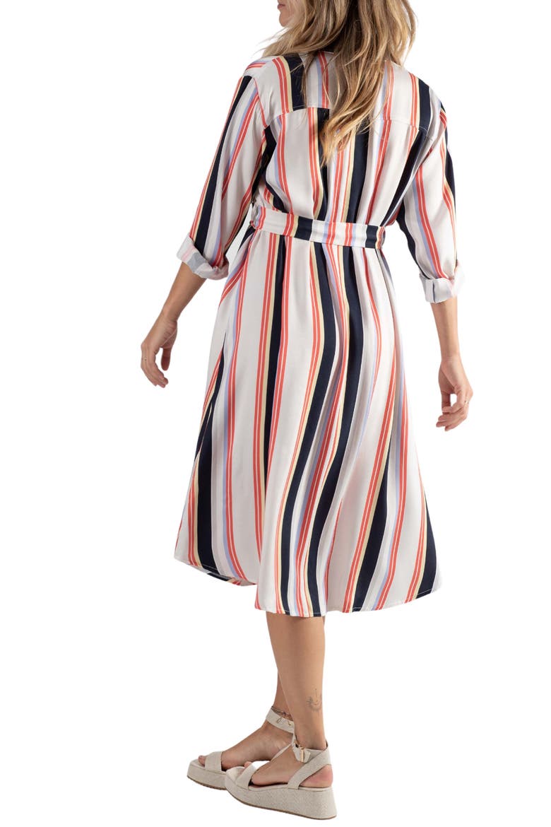 Normandie maternity and nursing shirt dress, Alternate, color, RED MARINE