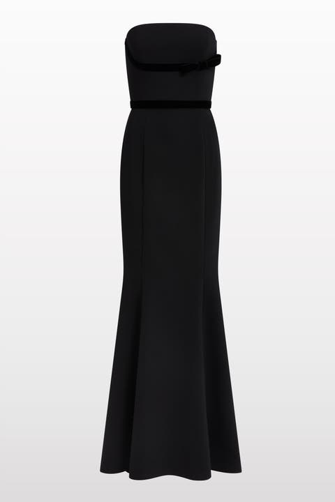 Pamela Bow-Detail Strapless Maxi Dress
