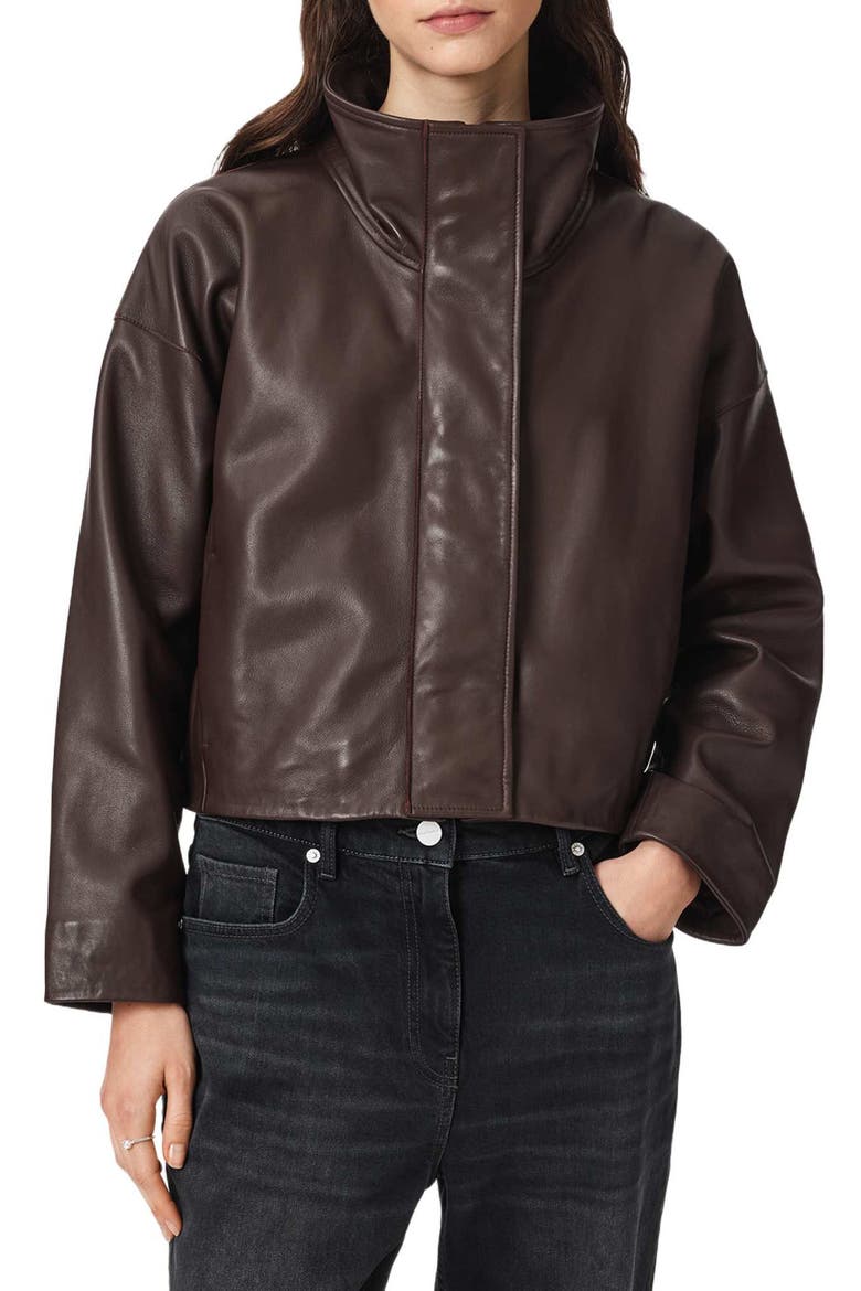 Ryder Leather Jacket, Main, color, OXBLOOD RED
