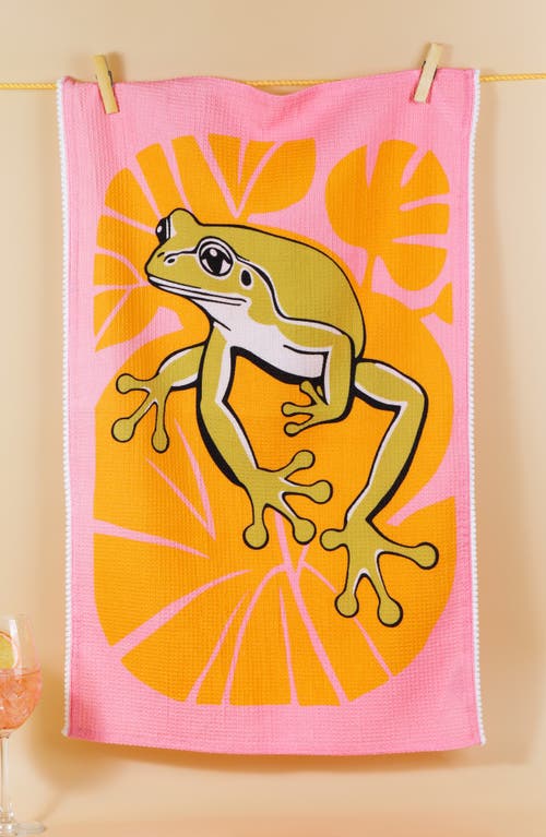 Tiramisu Lily Pad Luncheon Set Of 3 Kitchen Towels In Pink