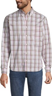 Lands' End Traditional Fit Long Sleeve Travel Kit Shirt