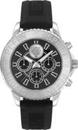 PLEIN SPORT Glam Chrono Silicone Strap Watch, 44mm