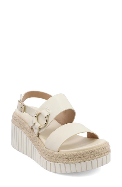 Shop Mia Yuna Espadrille Platform Wedge In Bone