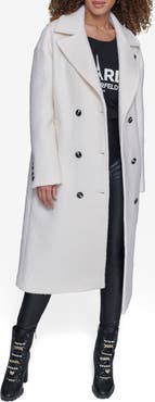 KARL LAGERFELD PARIS Textured Double Breasted Coat