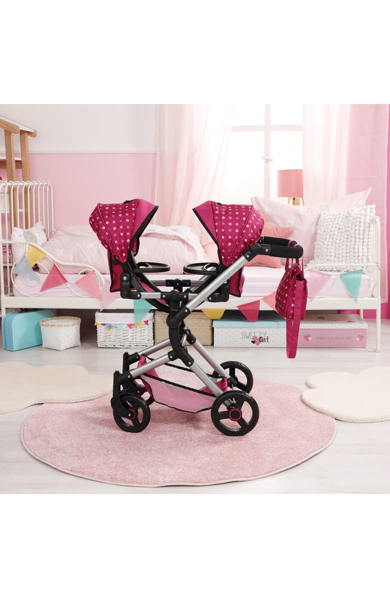 Bayer Design Pram Neo Twin, Seats 2 Dolls Up to 18 inches, Kids Ages 3+, Alternate, color,