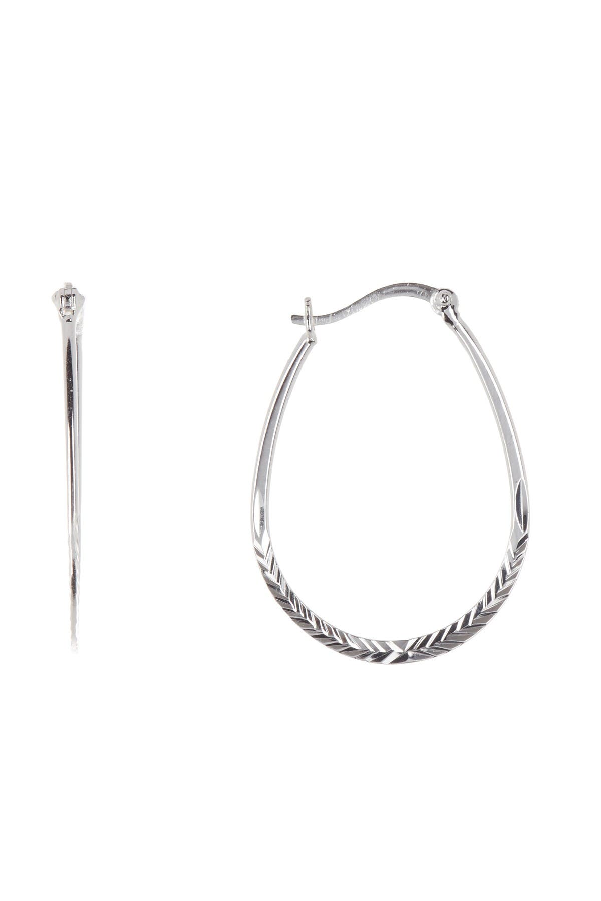 Argento Vivo Sterling Silver Horseshoe Hoop Earrings