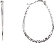 Argento Vivo Sterling Silver Horseshoe Hoop Earrings