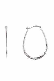 Argento Vivo Sterling Silver Horseshoe Hoop Earrings