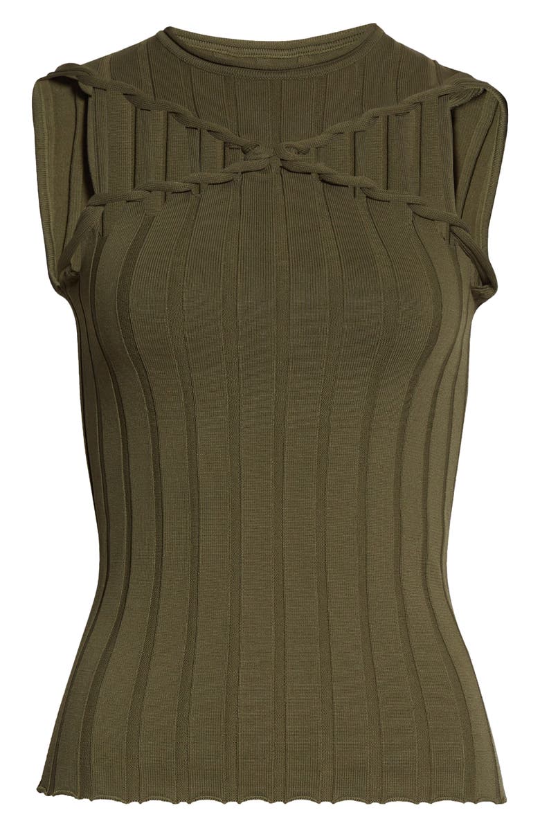 Dion Lee Braided Cutout Rib Sweater Tank, Alternate, color, 