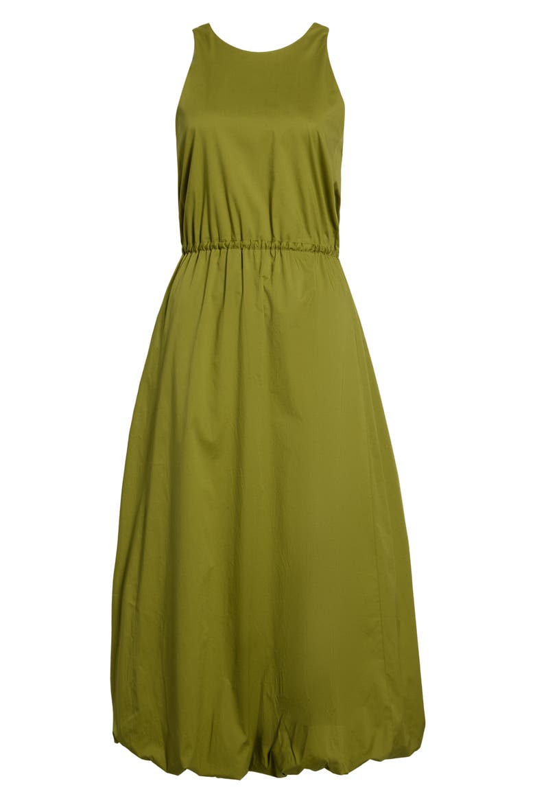 Molly Sleeveless Bubble Hem Stretch Cotton Dress, Main, color, PEAR