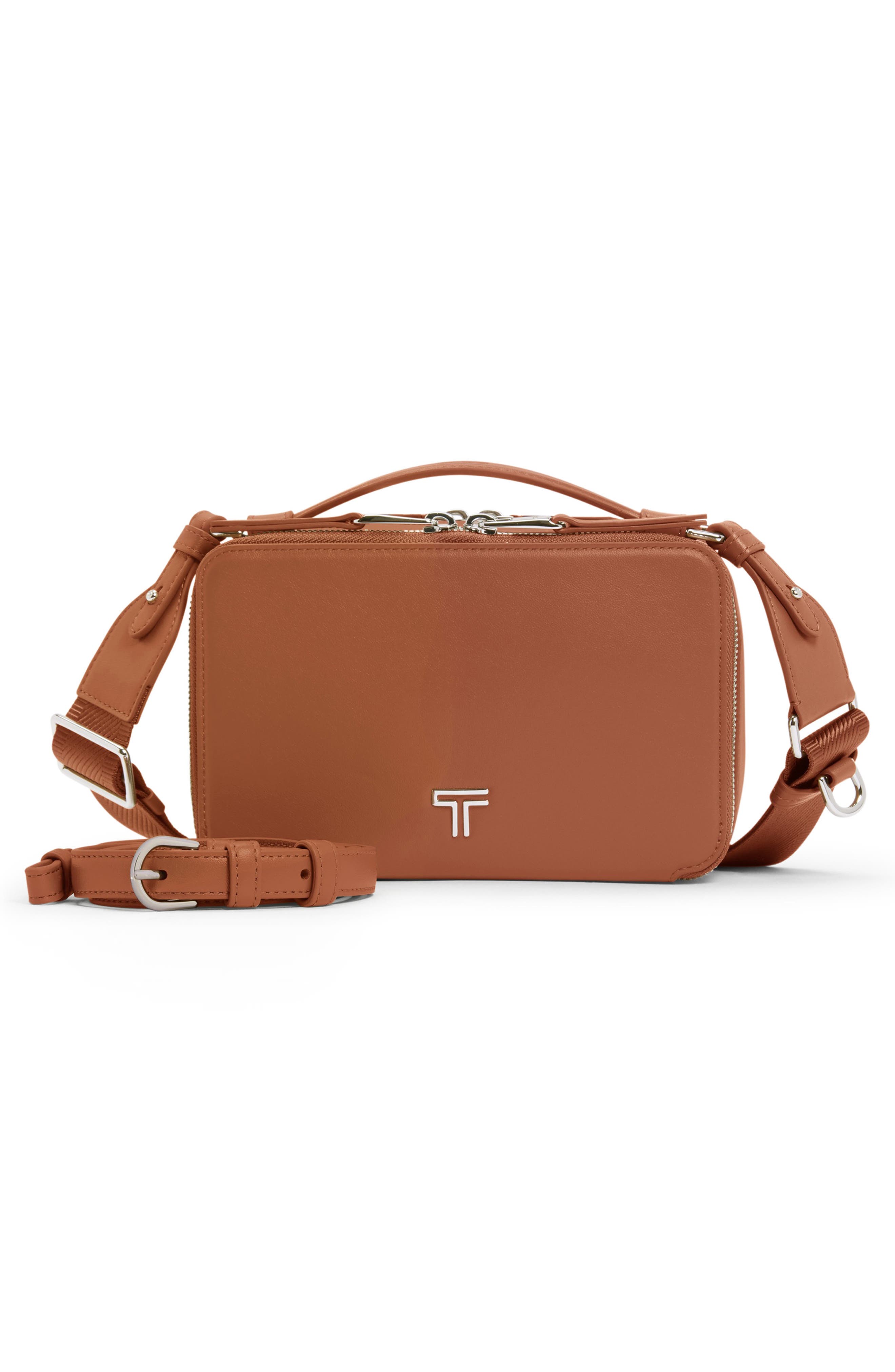 Voyageur Myla Leather Crossbody Bag, Alternate, color, SIENNA