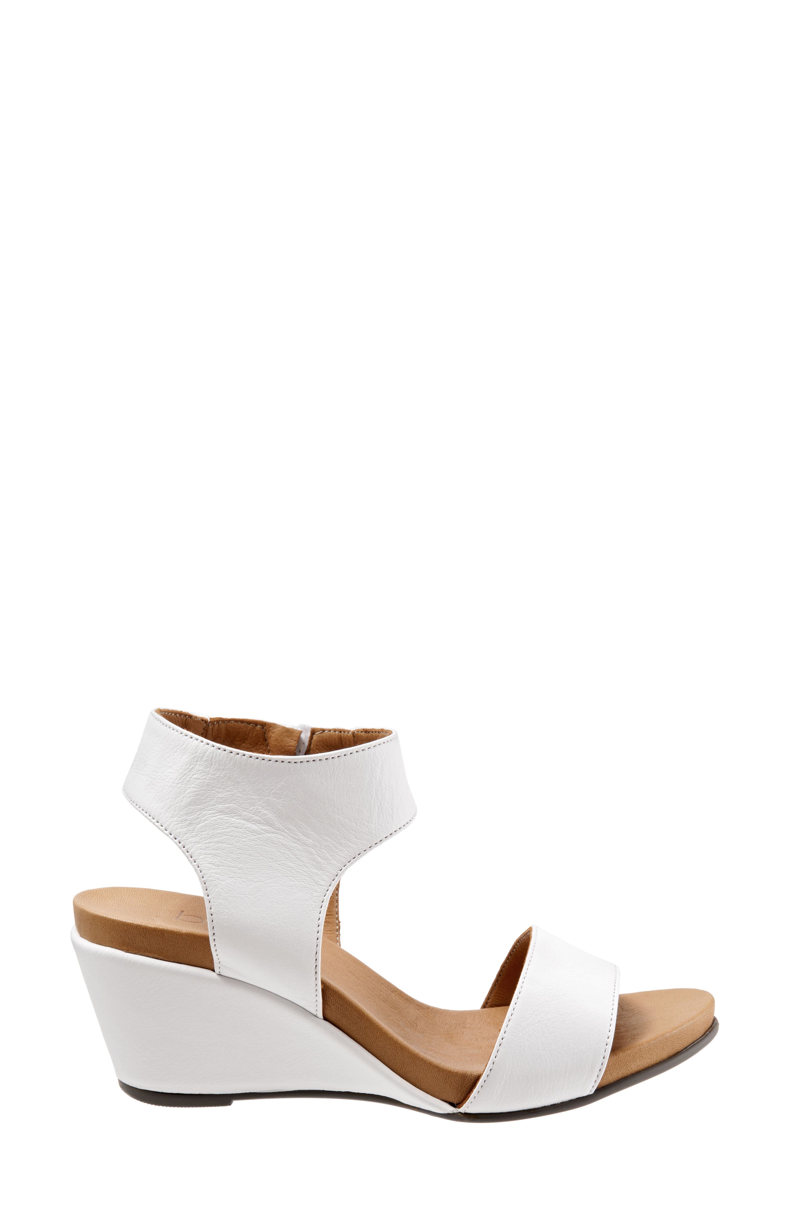 Ida Wedge Sandal, Alternate, color, WHITE LEATHER