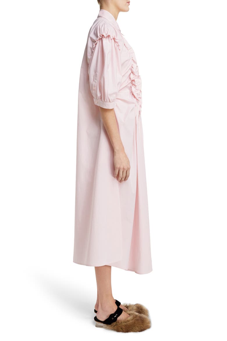 Stripe Frill Shirtdress, Alternate, color, PINK WHITE