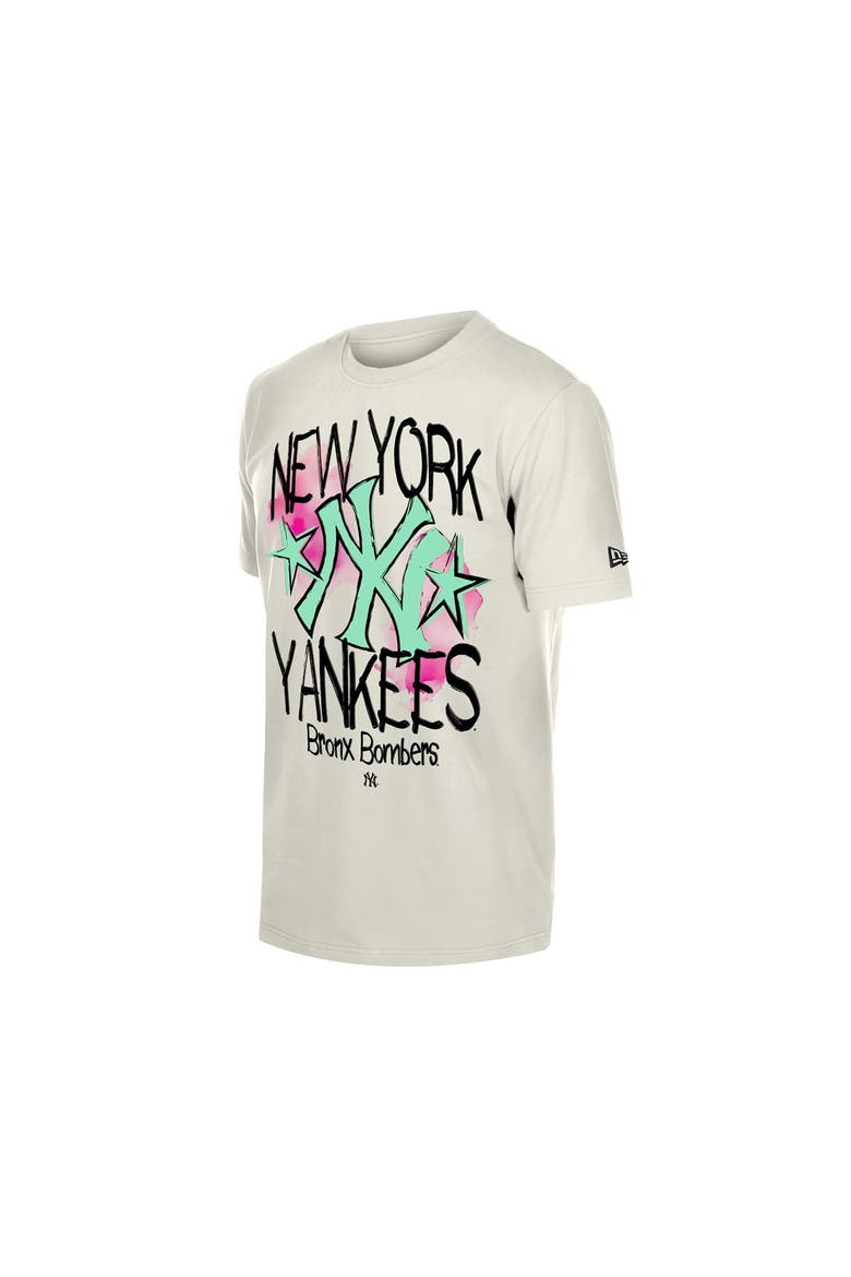 Men's New Era  Cream New York Yankees Lifestyle Punk Core T-Shirt, Alternate, color, Cream