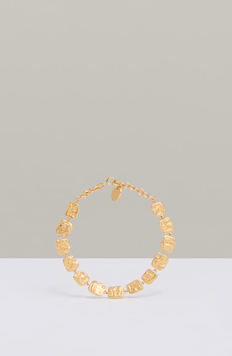 Reiss Millie Molten Square Bracelet, Alternate, color, Gold Tone
