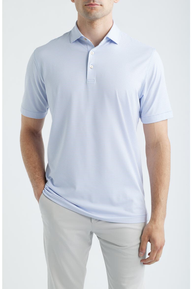 Sumner Stripe Performance Jersey Polo, Main, color, LAKESIDE