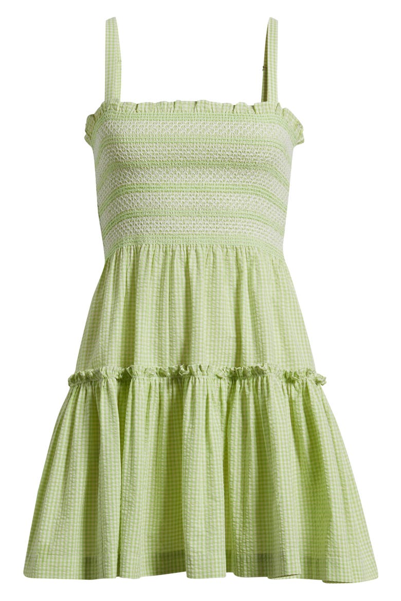 The Seraphina Nap Minidress, Alternate, color, GREEN/WHITE GINGHAM