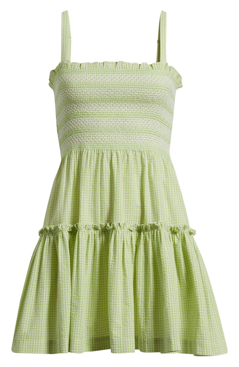 Hill House Home The Seraphina Nap Minidress, Alternate, color, Green/White Gingham