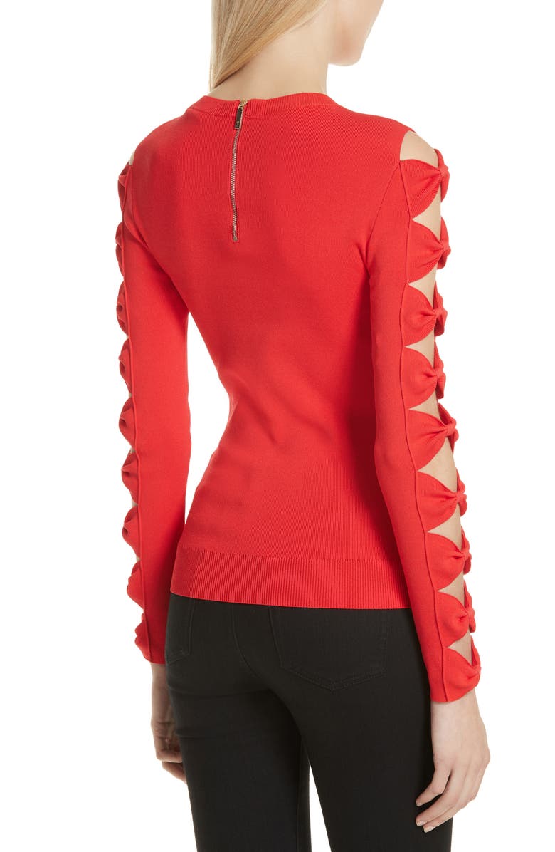 Ted Baker London Yonoh Cutout Sleeve Sweater, Alternate, color, 