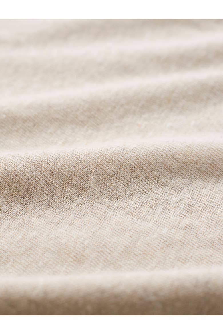 Relaxed V-Neck Linen Blend T-Shirt, Alternate, color, Undyed Ecru