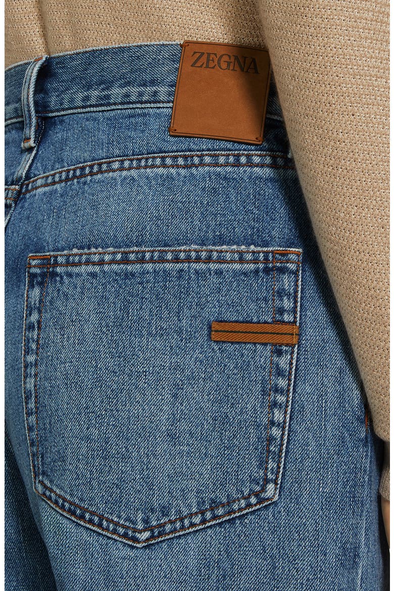 Roccia City Fit Stonewashed Jeans, Alternate, color, NAVY SOLID