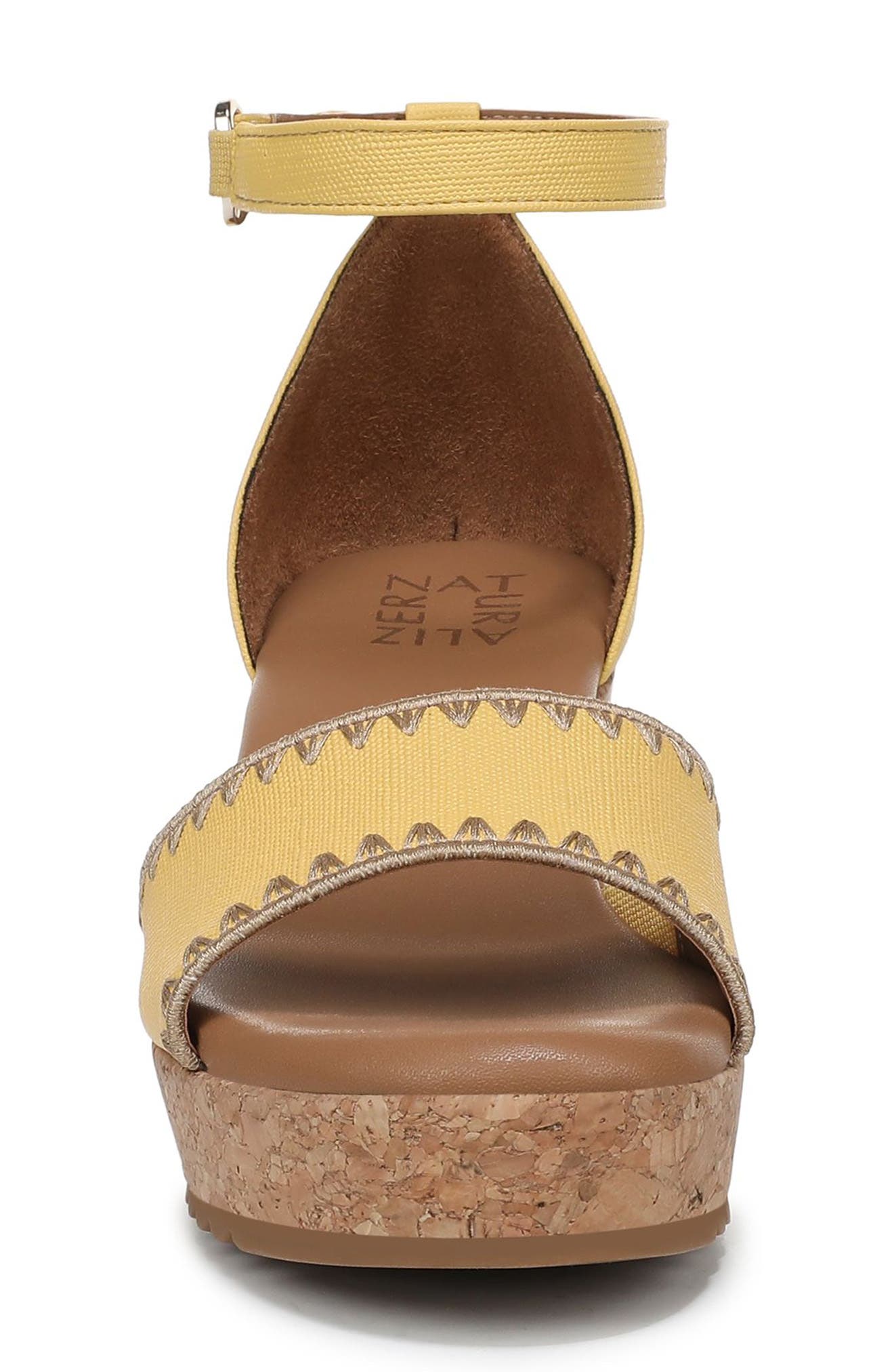 Olly Platform Wedge Sandal, Alternate, color, YELLOW FAUX TWILL