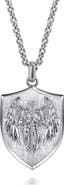 Gabriel & Co. Modern Relics Sterling Silver Shield Pendant Necklace
