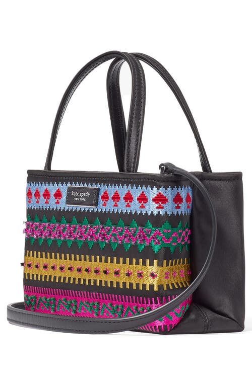 Kate Spade New York Sam Icon Carnival Fairisle Embroidered Crossbody Bag In Multi