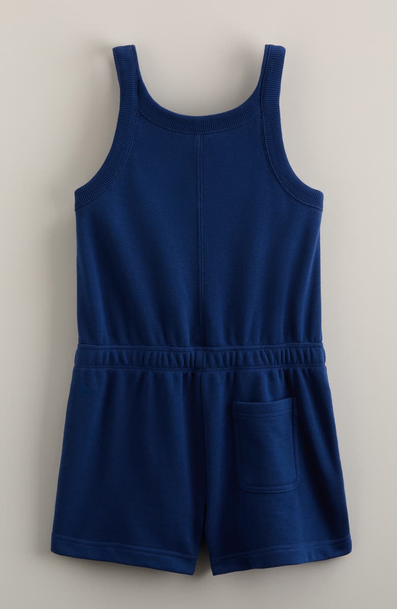 Zella Girl Kids' Cotton Romper, Alternate, color, Blue Estate