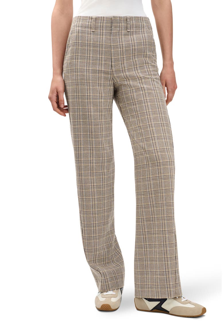 Shea Plaid Wool Blend Pants, Main, color, TNMLT